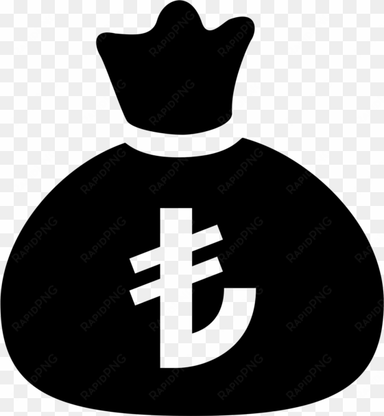 money bag lira icon - money bag icon png