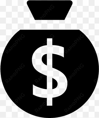 money bag of black circular shape with dollars sign - dollar sign with up arrow