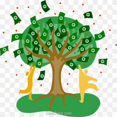 money tree symbol - fundraising green
