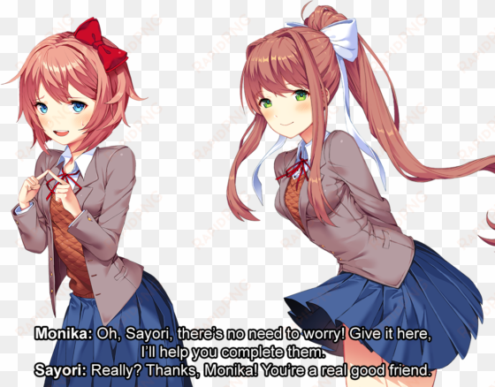 monika ddlc png clip freeuse library - doki doki sayuri ship