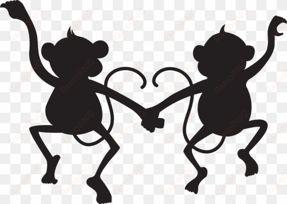 monkey clipart silhouette