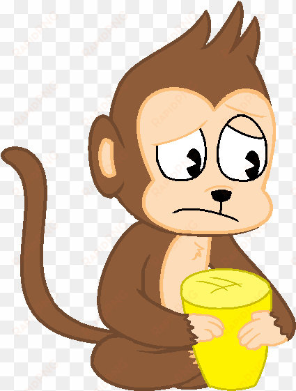monkey vector sad cartoon - sad cartoon monkey