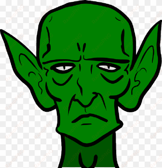 monster, sad, green, frown, evil, ears - story of the goblins who stole