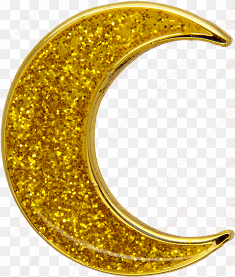 moon pin, glitter gold - hambledon gold moon pin