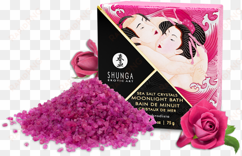 moonlight bath salts in rose petals - body slide exotic fruits