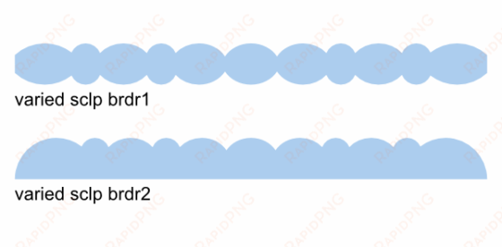 more scalloped border svg files - turquoise scallop border png