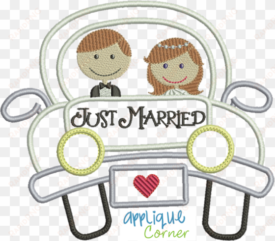 more views - just married car cartoon