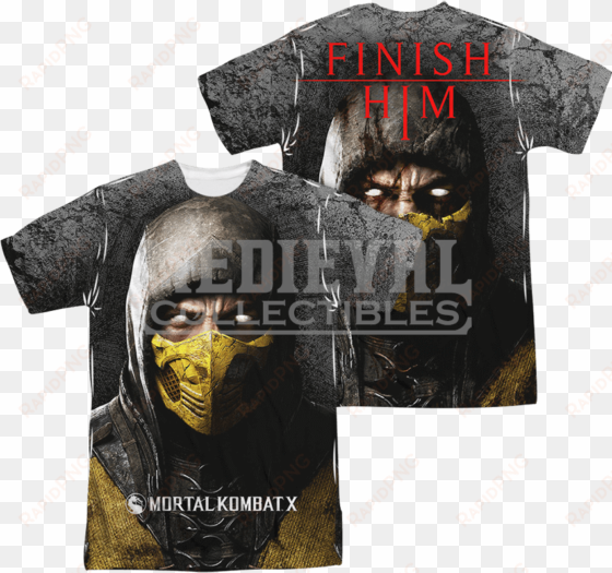 mortal kombat x finish him t-shirt - t-shirt: mortal kombat x - finish him, m. t-shirt