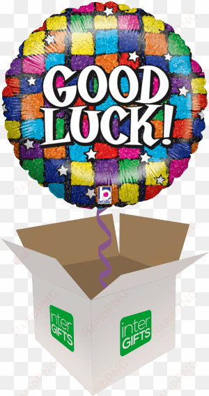 mosaic good luck - 18 inch good luck squares foil balloon (1)