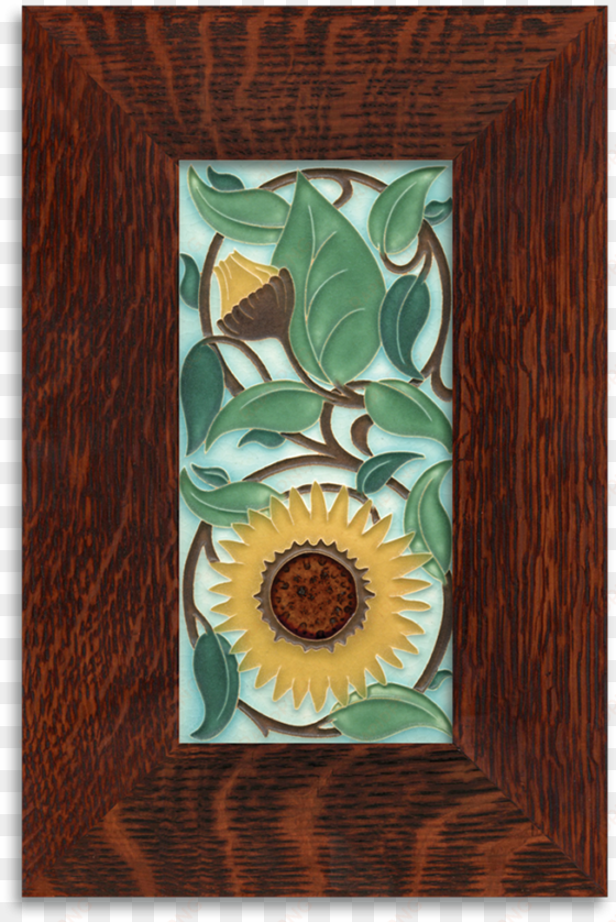 motawi sunflower in light blue - arts and crafts tiles 2018 wall calendar