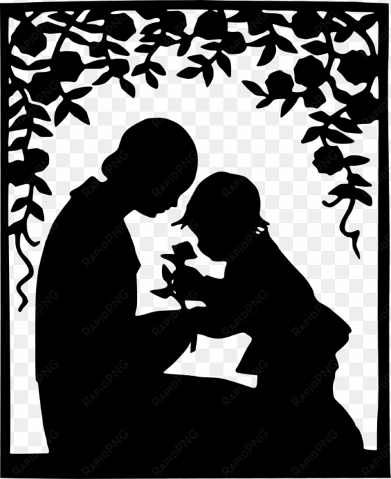 mother and child silhouette - mothers day silhouette