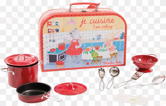 moulin roty “i am cooking” kitchen suitcase - le grande famille moulin roty je cuisine i am cooking!