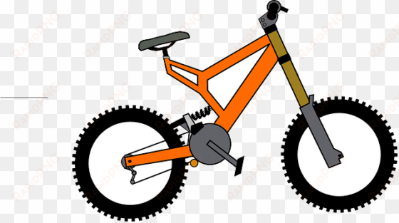 mountain, cartoon, bikes, orange, transportation, bike - letter b flash card