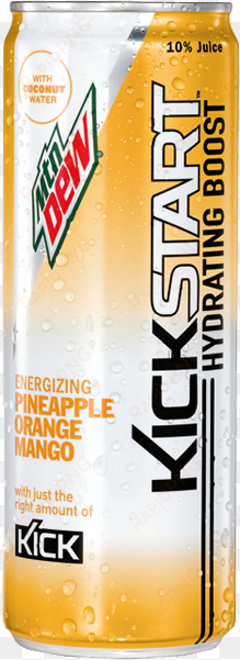 Mountain Dew Kickstart Hydrating Boost Pineapple Orange - Mountain Dew Kickstart Pineapple Orange Mango transparent png image