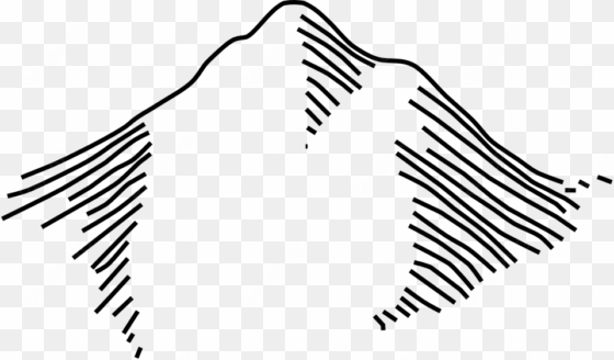 mountain underarm mountain outline, map symbols, clip - hill clipart black and white