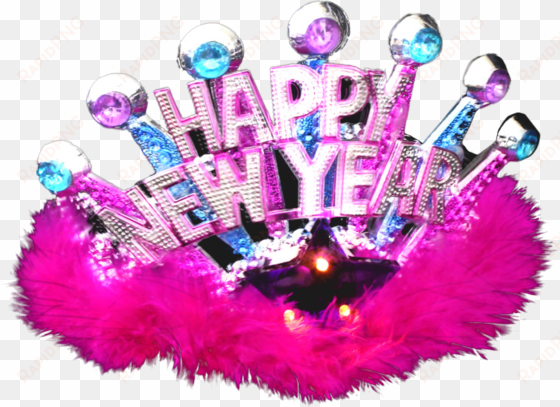 mouse over product image to zoom - led happy new year tiara,