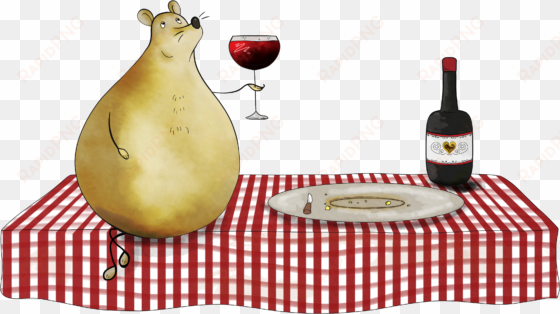 mouse with cheese and wine example image - wine