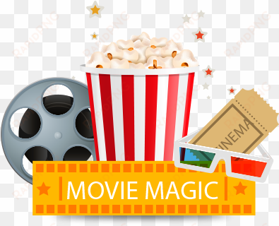 movie ticket popcorn png