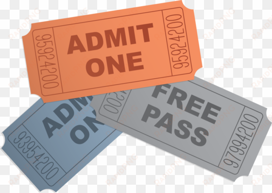Movie Tickets Clipart Vectors Download - Free Pass Clip Art transparent png image