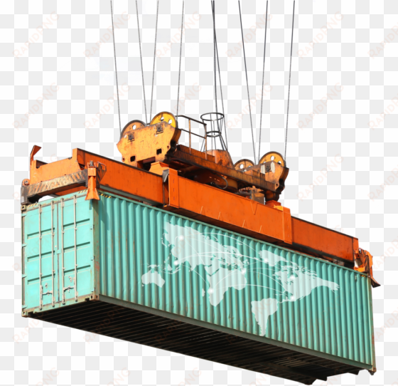 moving containers through multiple ports & ramps - container crane png