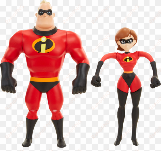 mr incredible and elastigirl power couple 12” action - incredibles 2 power couple