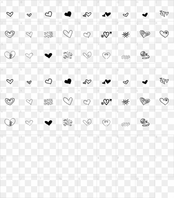 mtf heart doodle font - font