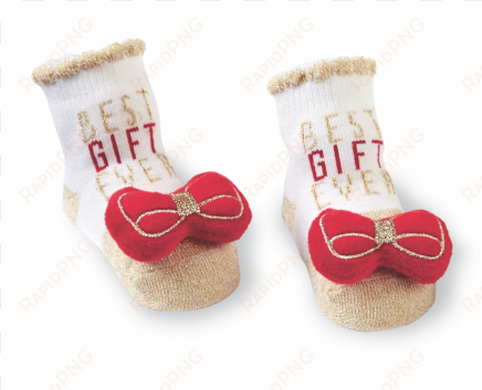 mud pie best gift ever red bow rattle toe socks - mud pie best gift ever socks