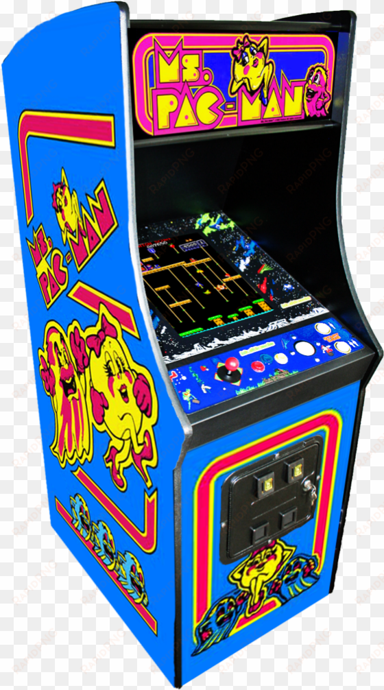 Multigame Ms Pacman Galaga Pac Man 60 Classic 80's - Stand Up Pacman Game transparent png image