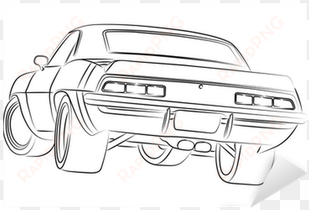 muscle car drawing
