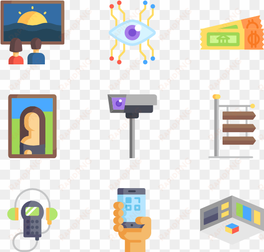 museum 50 icons - art gallery vector png
