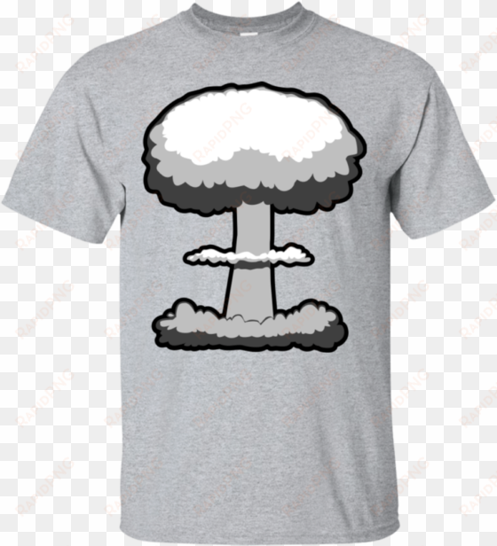 mushroom cloud graphic t-shirt - navy captain - sea military rank eagle star stripes