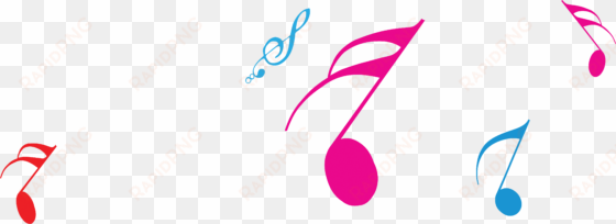 musical note melody sheet music - color music notes png