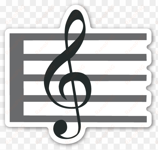 Musical Score Emoji Stickers, Laptop Stickers, Emojis, - Emoji De Nota Musical transparent png image