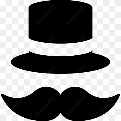 mustache and top hat vector - top hat and mustache clipart