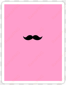 Mustache Pink Background Stickers By Mckenzie Nickolas - Mustache - Pink transparent png image