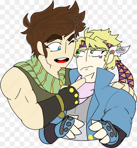 my art commissions joseph joestar caesar zeppeli jojo's - cartoon