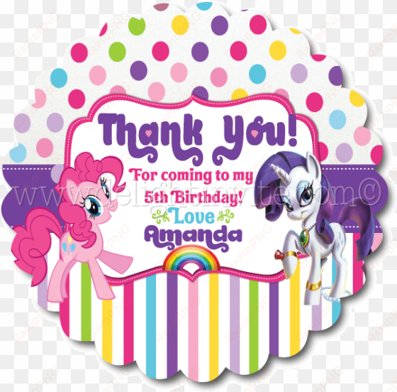 My Little Pony Birthday Favor Tag - My Little Pony Birthday Giveaways transparent png image