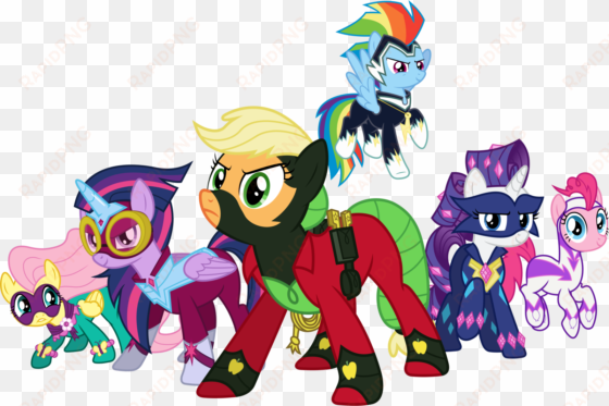My Little Pony Clipart First - Mlp Mane 6 Power Ponies transparent png image
