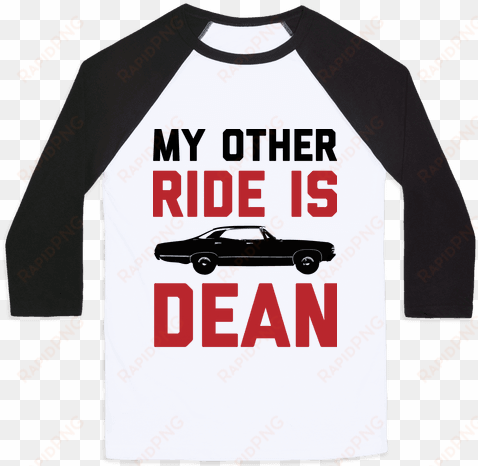 my other ride is dean winchester baseball tee - i m not single i have a cat