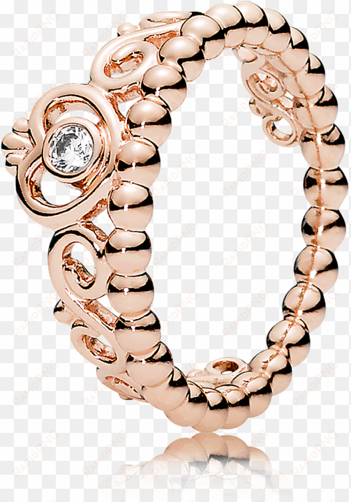 My Princess Tiara, Pandora Rose™ & Clear Cz - Rose Gold Princess Ring transparent png image