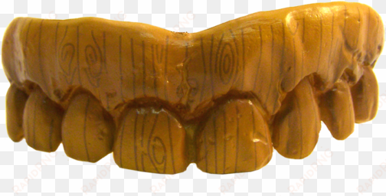 my wooden teeth - billy bob fake halloween teeth - wooden