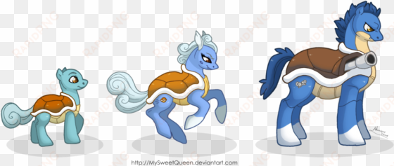 mysweetqueen, blastoise, crossover, evolution chart, - my little pony squirtle