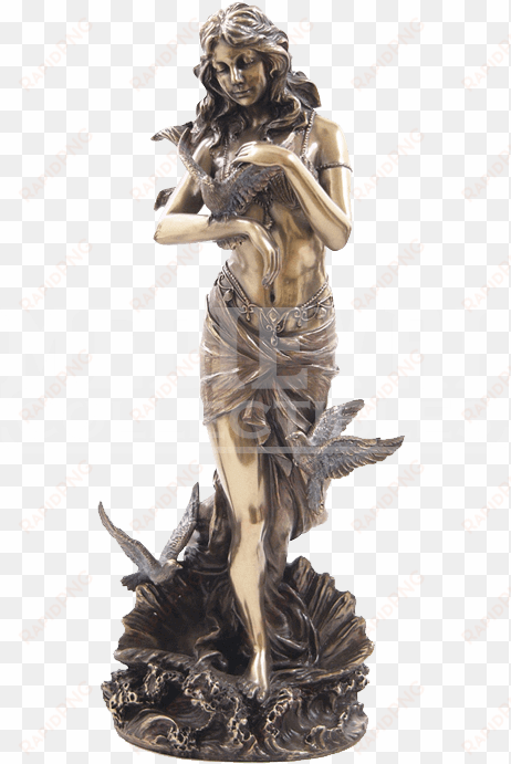 mythology statues - aphrodite with doves sculpture