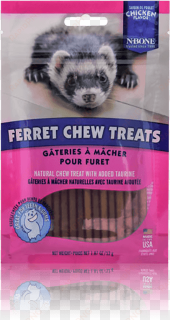 n-bone ferret chew treats chicken flavor - n-bone 6 count, high in protein, low in fat ferret