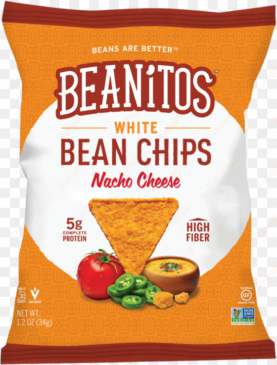 nachocheese - beanitos - white bean chips nacho cheese - 1.2 oz.