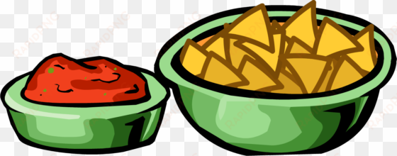 nachos and salsa - bowl of chips clipart