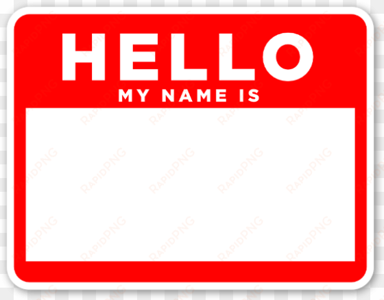 namnetiketter hello my name is röd sticker - importance of names