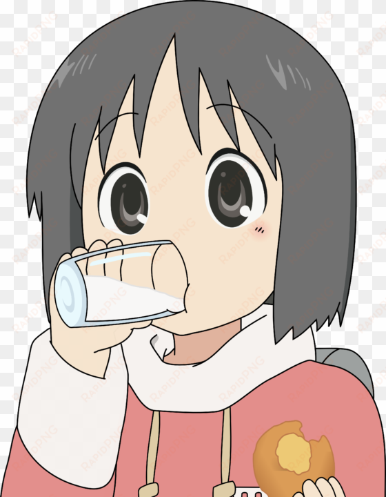 nano drinking milk - woman