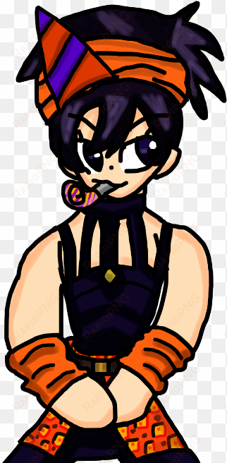 narancia ghirga with a party hat and party blower for - cartoon