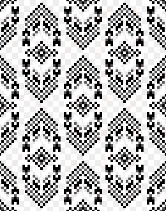 native american digital bead pattern black and white - native american pattern transparent